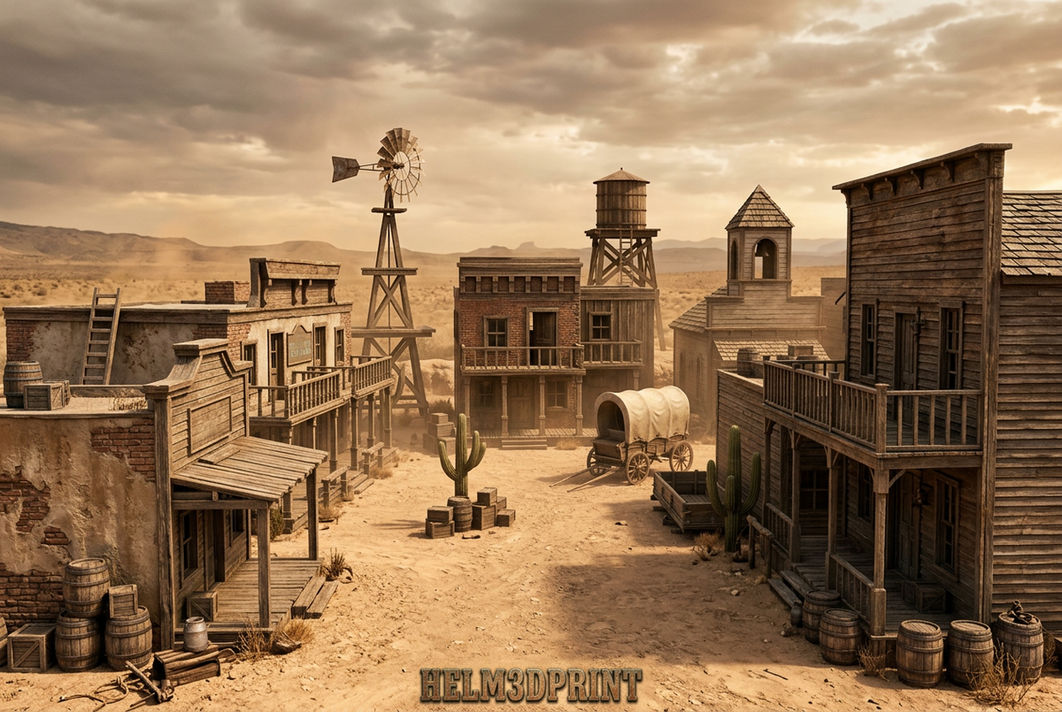 DREADWOOD, ville du Far West aux façades en bois