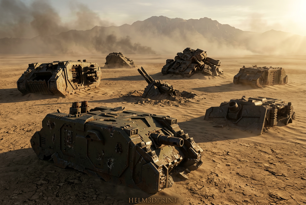 Illustration Crashed Tanks