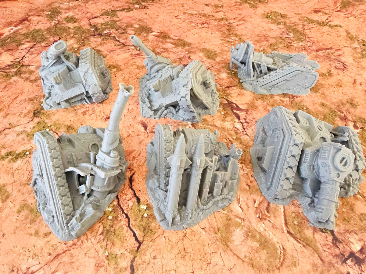 DESTROYED TANKS - FULL SETx6 ELEMENTS image 9