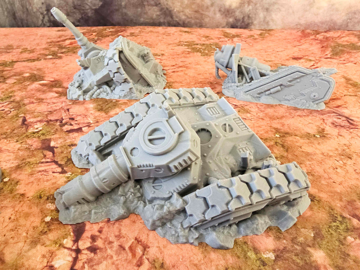 DESTROYED TANKS - FULL SETx6 ELEMENTS image 7