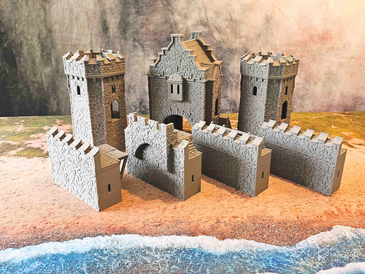 GREENDALE CITY WALLS - FORTRESS STARTING PACK x7 ELEMENTS image 0