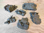 CRASHED TANKS - FULL SET x6 ELEMENTS image 3
