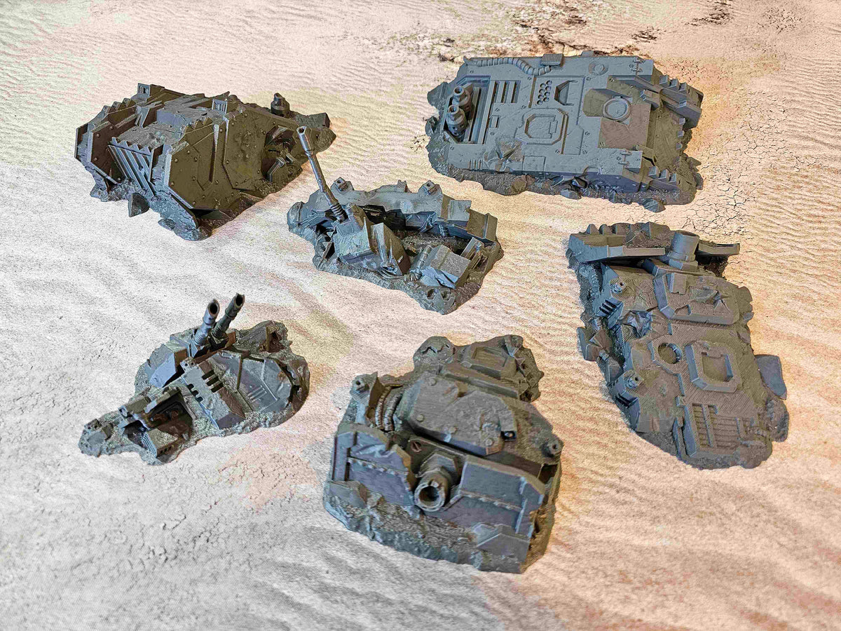 CRASHED TANKS - FULL SET x6 ELEMENTS image 3