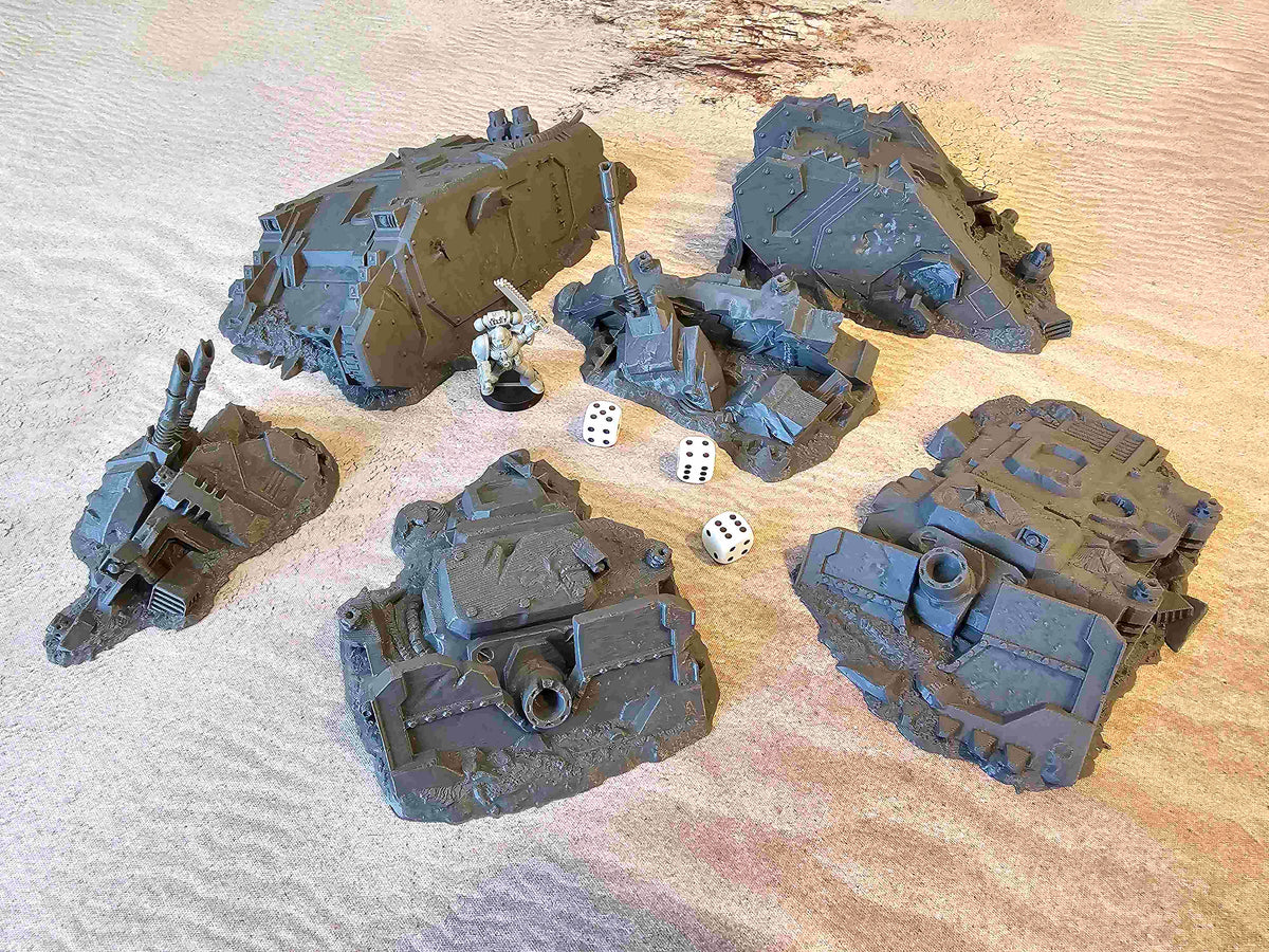 CRASHED TANKS - FULL SET x6 ELEMENTS image 0