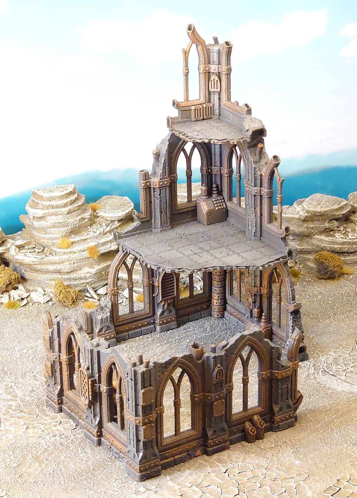 GOTHIC RUIN SCIFI - CORNER 2 LEVELS image 1
