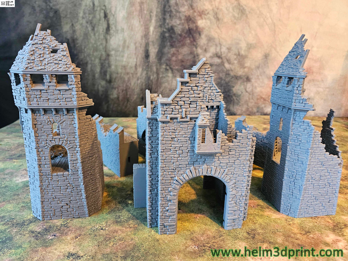 GRIMDALE CITY WALLS - RUINED FORTRESS STARTING PACK x7 ELEMENTS image 2