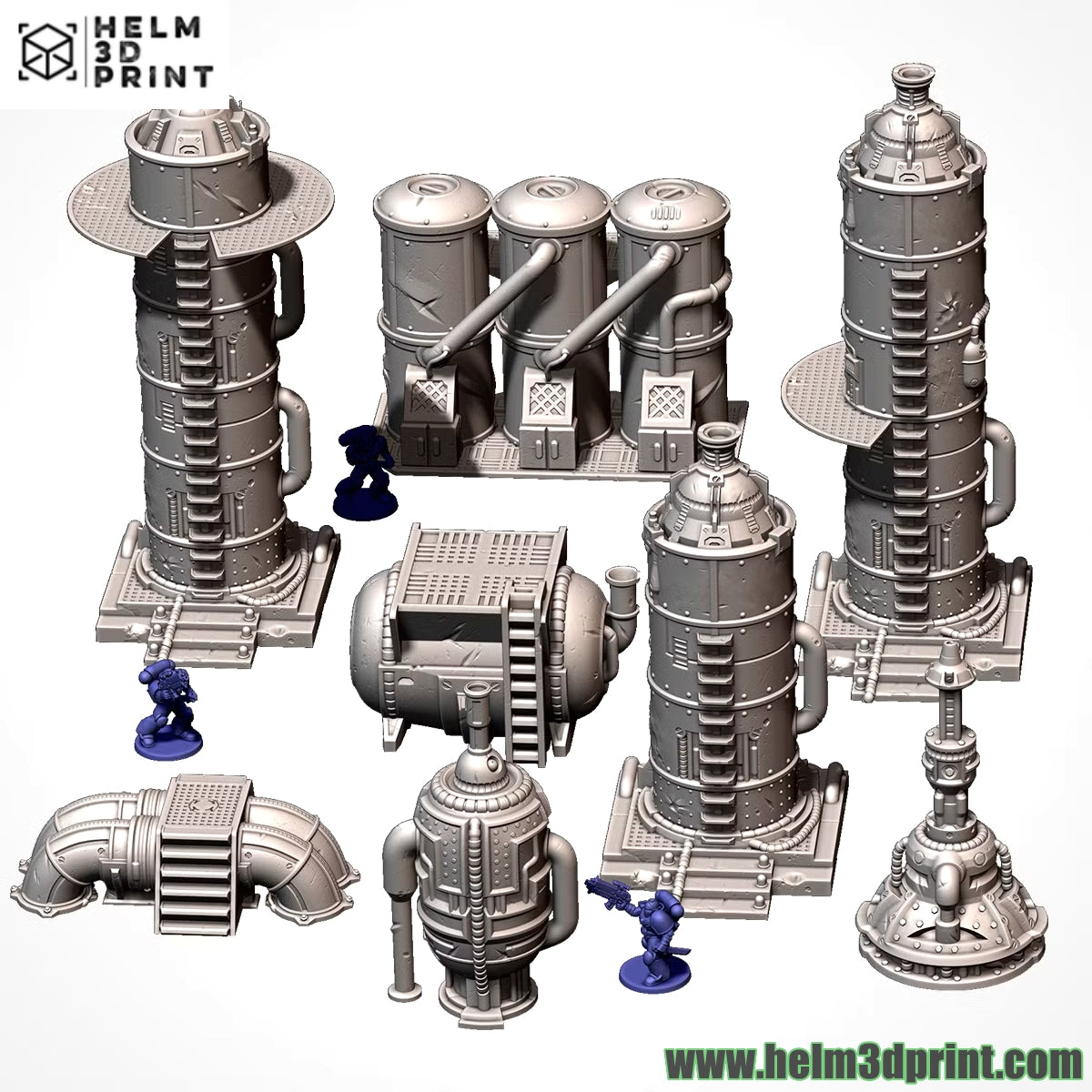 INDUSTRIAL SECTOR - full set 8 elements - intérieurs industriels futuristes image 1
