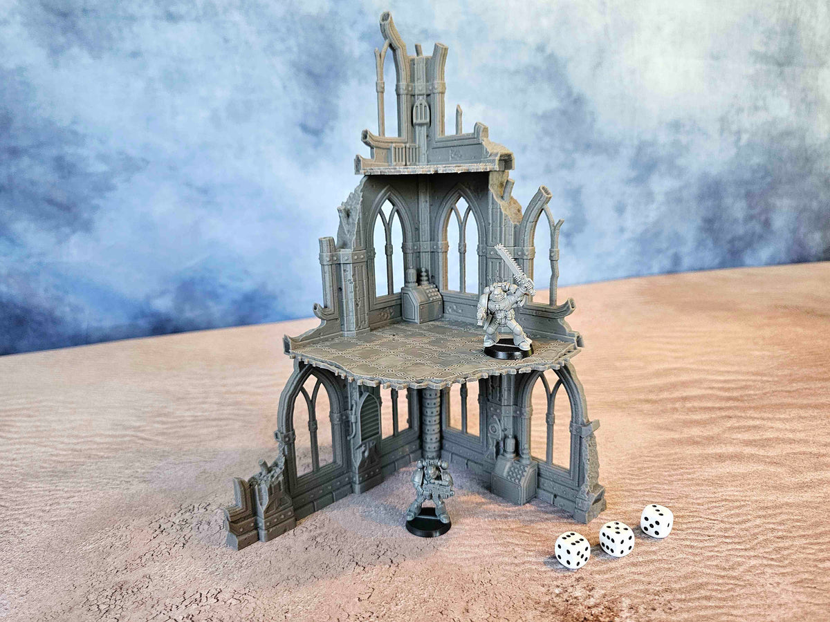 GOTHIC RUIN SCIFI - CORNER 2 LEVELS image 4