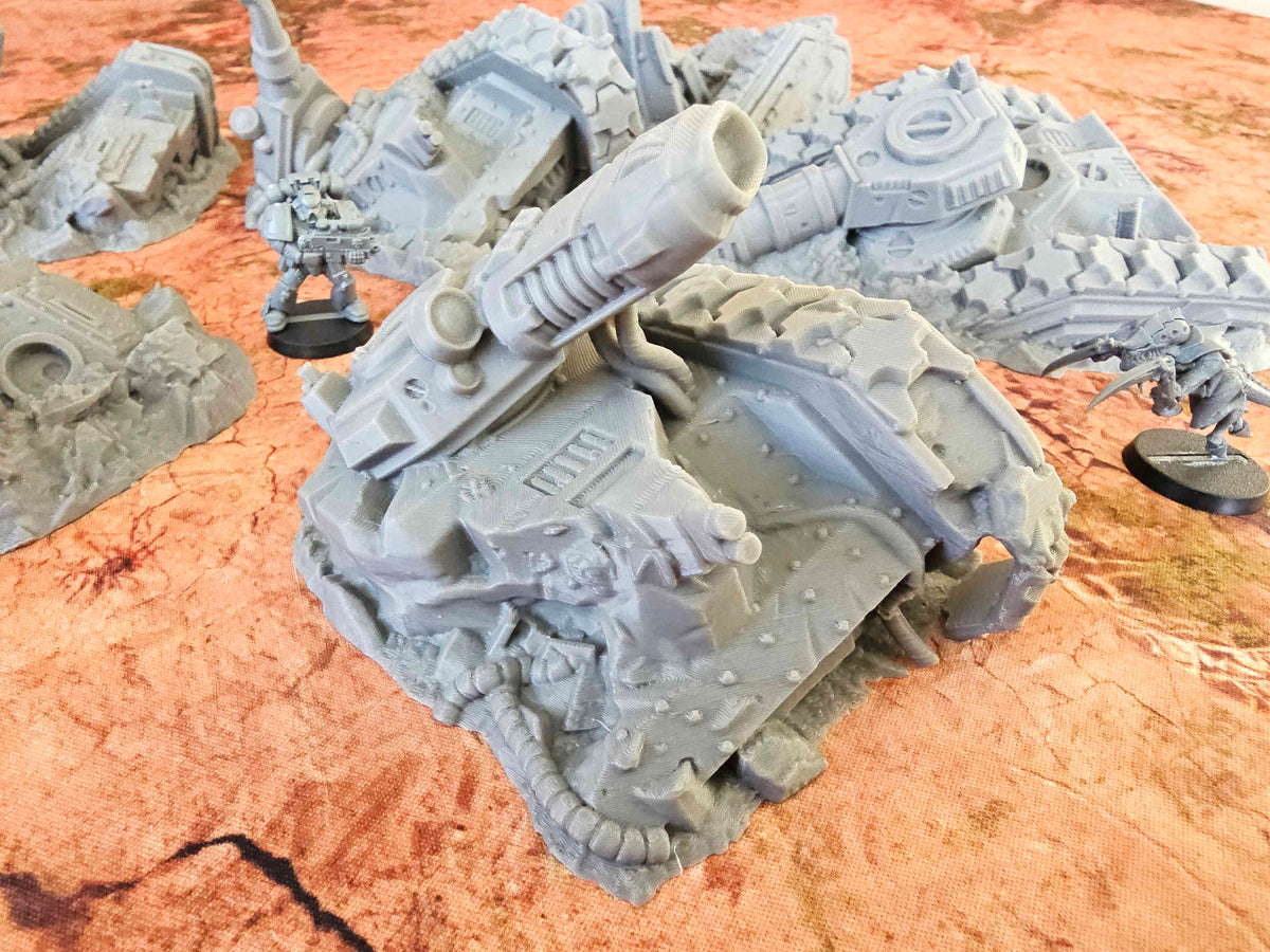 DESTROYED TANKS - FULL SETx6 ELEMENTS image 6