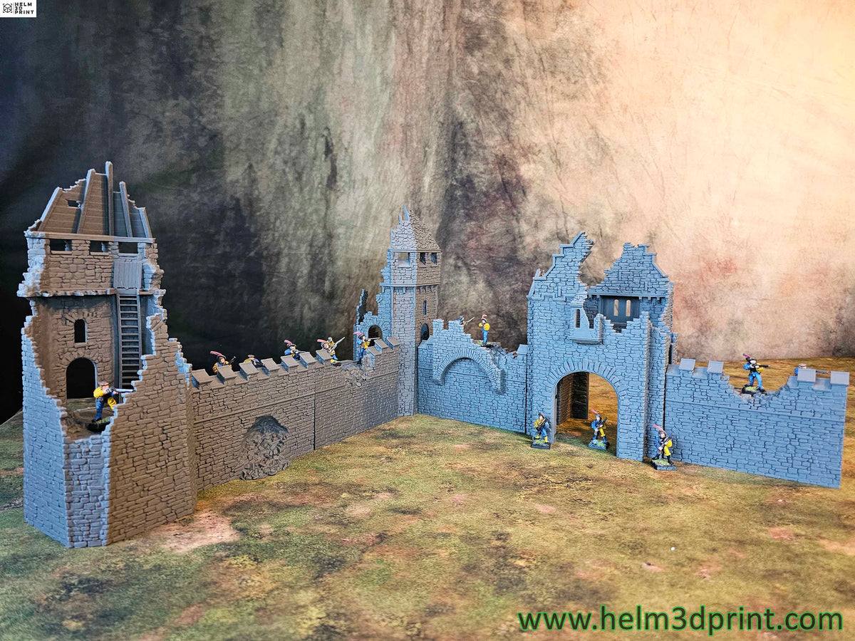 GRIMDALE CITY WALLS - RUINED FORTRESS STARTING PACK x7 ELEMENTS image 12