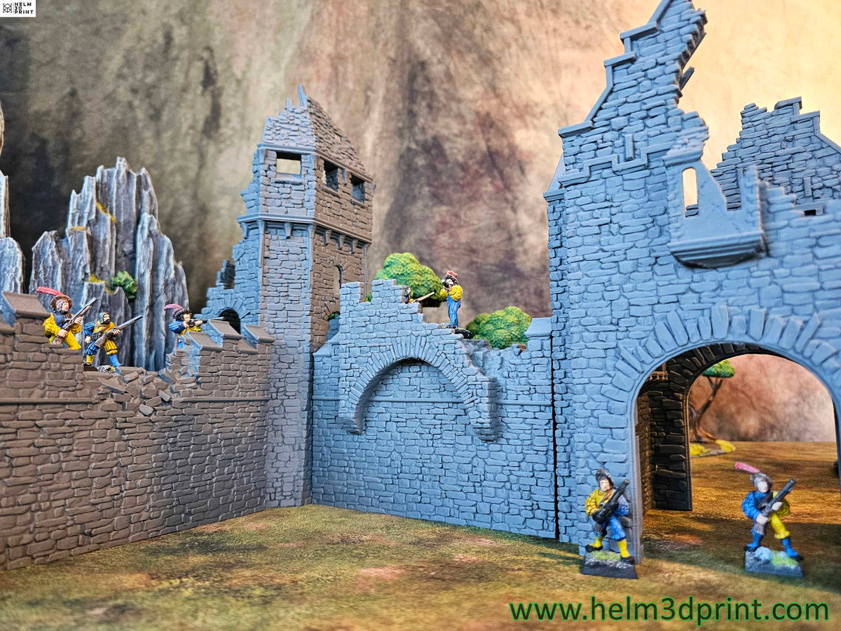GRIMDALE CITY WALLS - RUINED FORTRESS STARTING PACK x7 ELEMENTS image 3