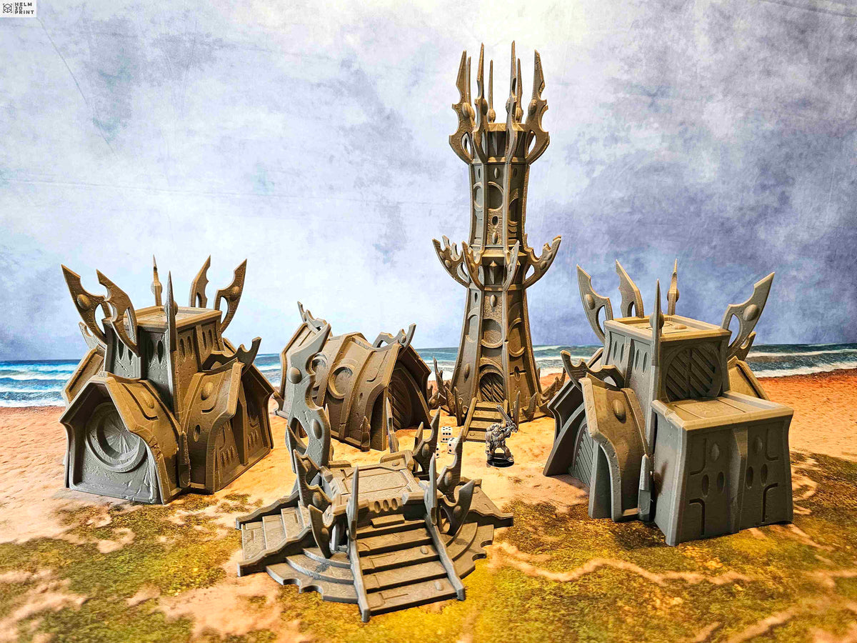 ELDAR VILLAGE - FULL SET x5 ELEMENTS image 0