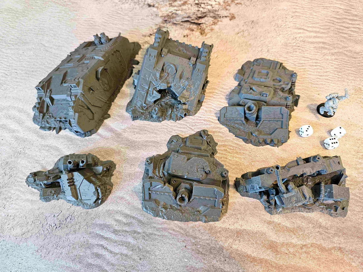 CRASHED TANKS - FULL SET x6 ELEMENTS image 2