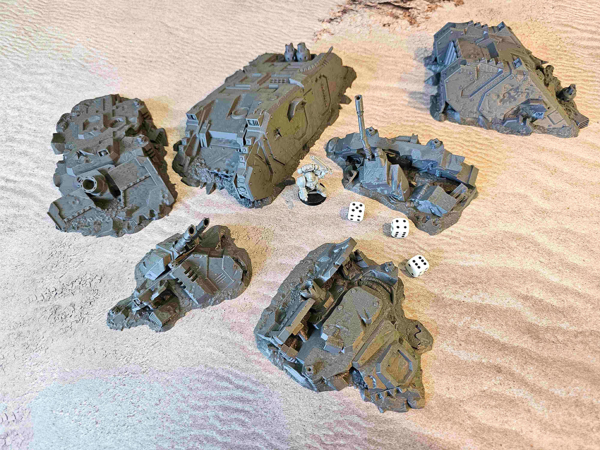 CRASHED TANKS - FULL SET x6 ELEMENTS image 11