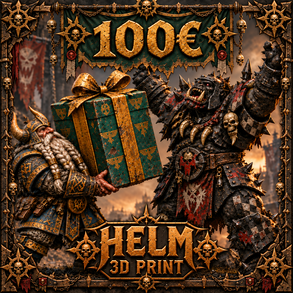 Carte 100 € avec cadre décoratif Warhammer