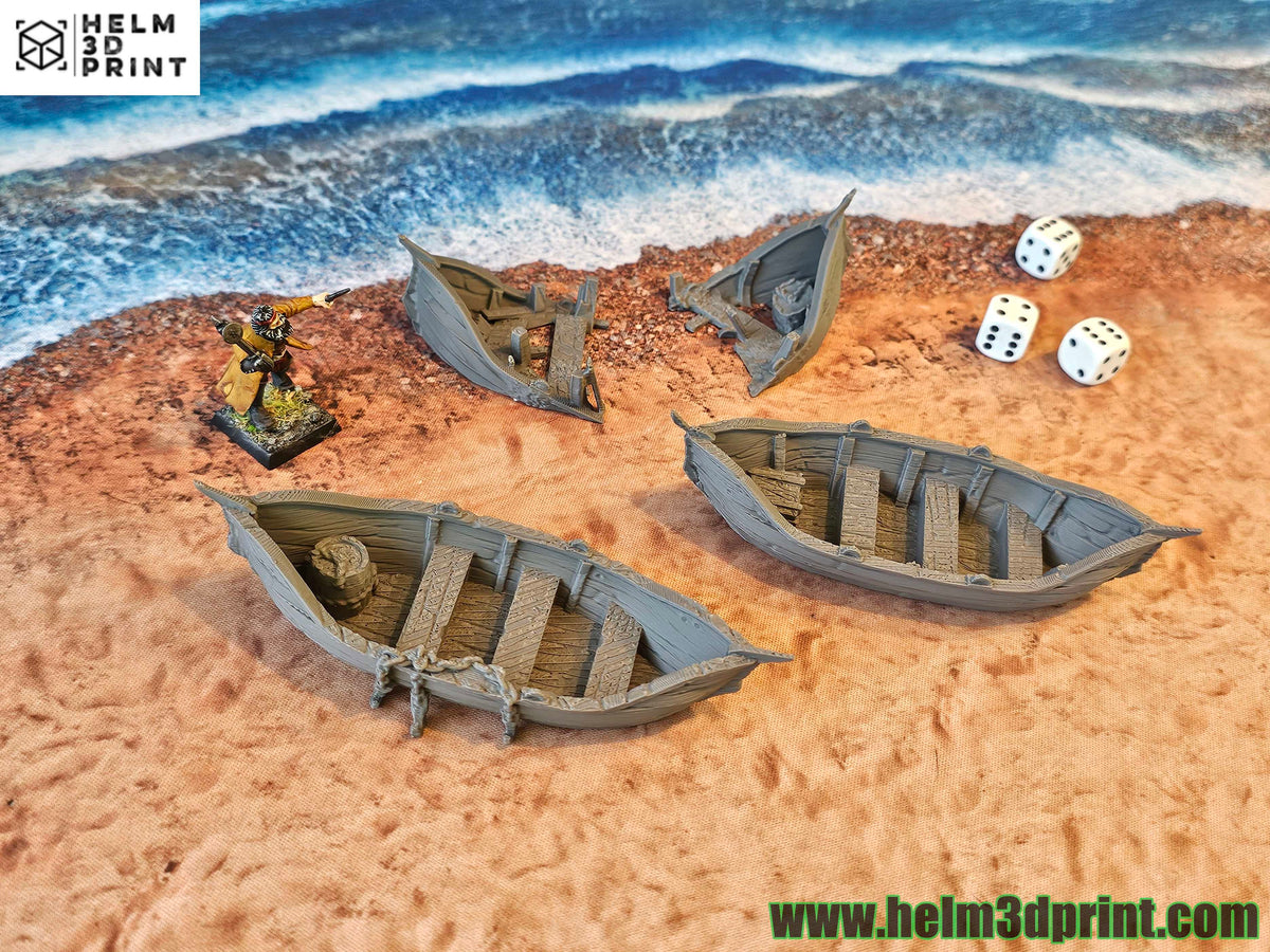 SHIP AGROUND - SMALL BOATS x4 ELEMENTS image 0