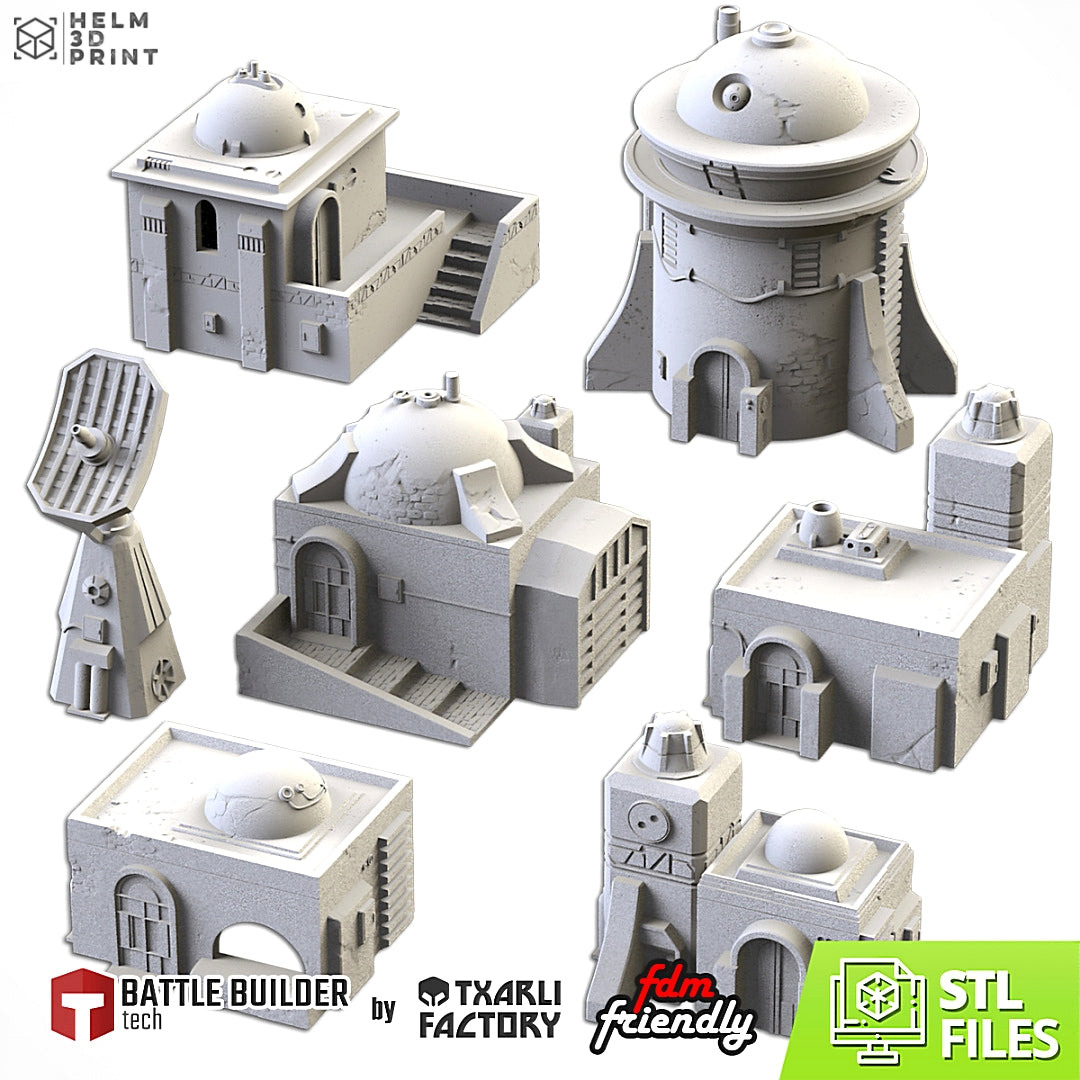 DESERT BUILDINGS - FULL SET x7 ELEMENTS image 1