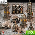 INDUSTRIAL SECTOR - full set 8 elements - intérieurs industriels futuristes image 0