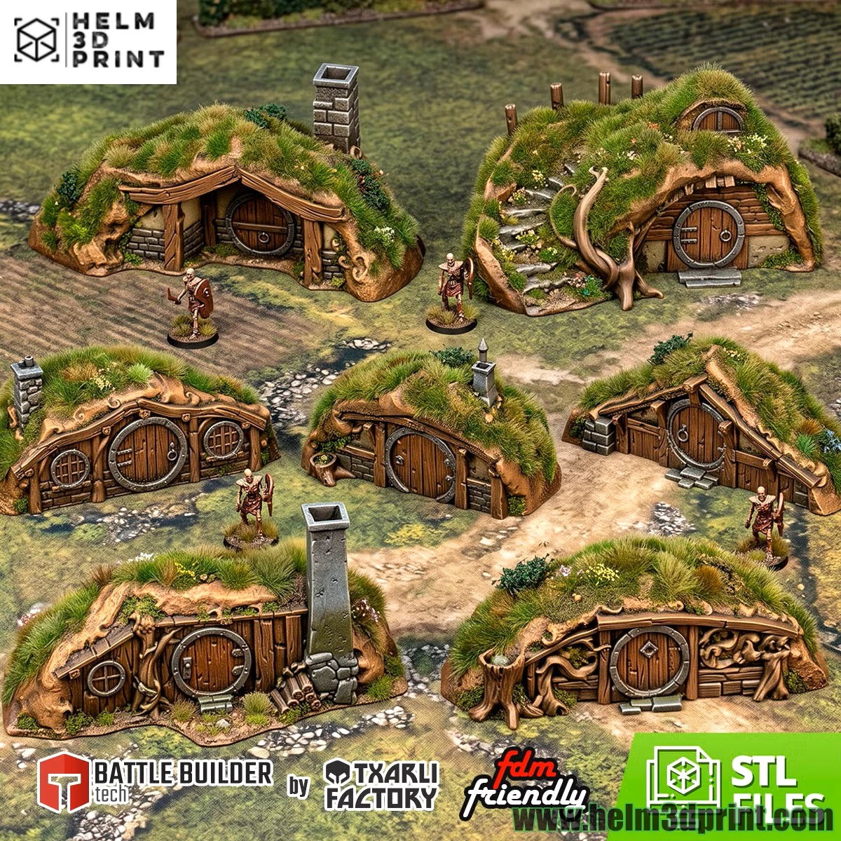 GREENHILL SHIRE - FULL SET x7 elements - Maisons de Hobbits de la Conté image 0